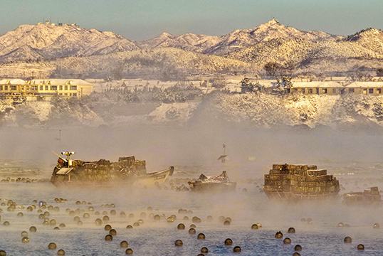 Шаньдун ?лкес? Жунчэн ?аласы Айлунь шы?ана?ында?ы ?те??з т?маны? ??былысы